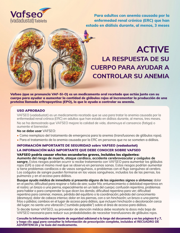 Thumbnail of Spanish Patient Brochure with patient photo