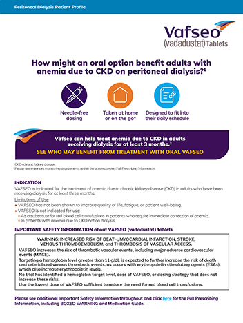 Download the Vafseo Peritoneal Dialysis Patient Profile